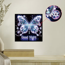 Load image into Gallery viewer, Diamond Painting - Partial Special Shaped - Black background butterfly (30*30CM)
