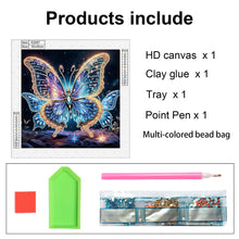 Load image into Gallery viewer, Diamond Painting - Partial Special Shaped - Black background butterfly (30*30CM)
