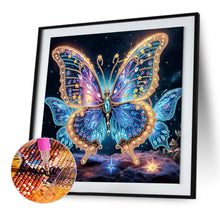 Load image into Gallery viewer, Diamond Painting - Partial Special Shaped - Black background butterfly (30*30CM)
