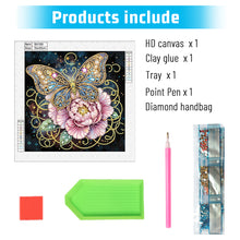 Load image into Gallery viewer, Diamond Painting - Partial Special Shaped - Black background butterfly (30*30CM)
