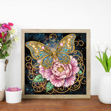 Load image into Gallery viewer, Diamond Painting - Partial Special Shaped - Black background butterfly (30*30CM)
