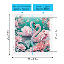 Load image into Gallery viewer, Diamond Painting - Partial Special Shaped - Swan (30*30CM)
