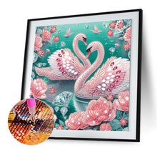 Load image into Gallery viewer, Diamond Painting - Partial Special Shaped - Swan (30*30CM)
