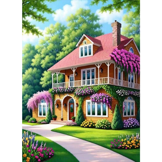 AB Diamond Painting - Full Round - Sunny small house (40*55CM)