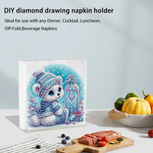 Load image into Gallery viewer, Christmas Acrylic DIY 5D Diamond Art Painting Napkin Holder Set Home Table Decor
