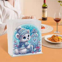 Load image into Gallery viewer, Christmas Acrylic DIY 5D Diamond Art Painting Napkin Holder Set Home Table Decor
