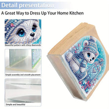 Load image into Gallery viewer, Christmas Acrylic DIY 5D Diamond Art Painting Napkin Holder Set Home Table Decor
