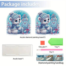 Load image into Gallery viewer, Christmas Acrylic DIY 5D Diamond Art Painting Napkin Holder Set Home Table Decor
