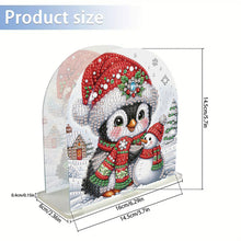 Load image into Gallery viewer, Christmas Acrylic DIY 5D Diamond Art Painting Napkin Holder Set Home Table Decor
