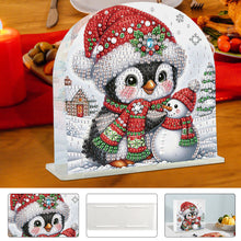 Load image into Gallery viewer, Christmas Acrylic DIY 5D Diamond Art Painting Napkin Holder Set Home Table Decor
