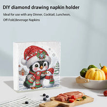 Load image into Gallery viewer, Christmas Acrylic DIY 5D Diamond Art Painting Napkin Holder Set Home Table Decor
