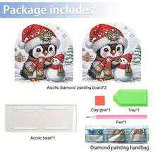 Load image into Gallery viewer, Christmas Acrylic DIY 5D Diamond Art Painting Napkin Holder Set Home Table Decor
