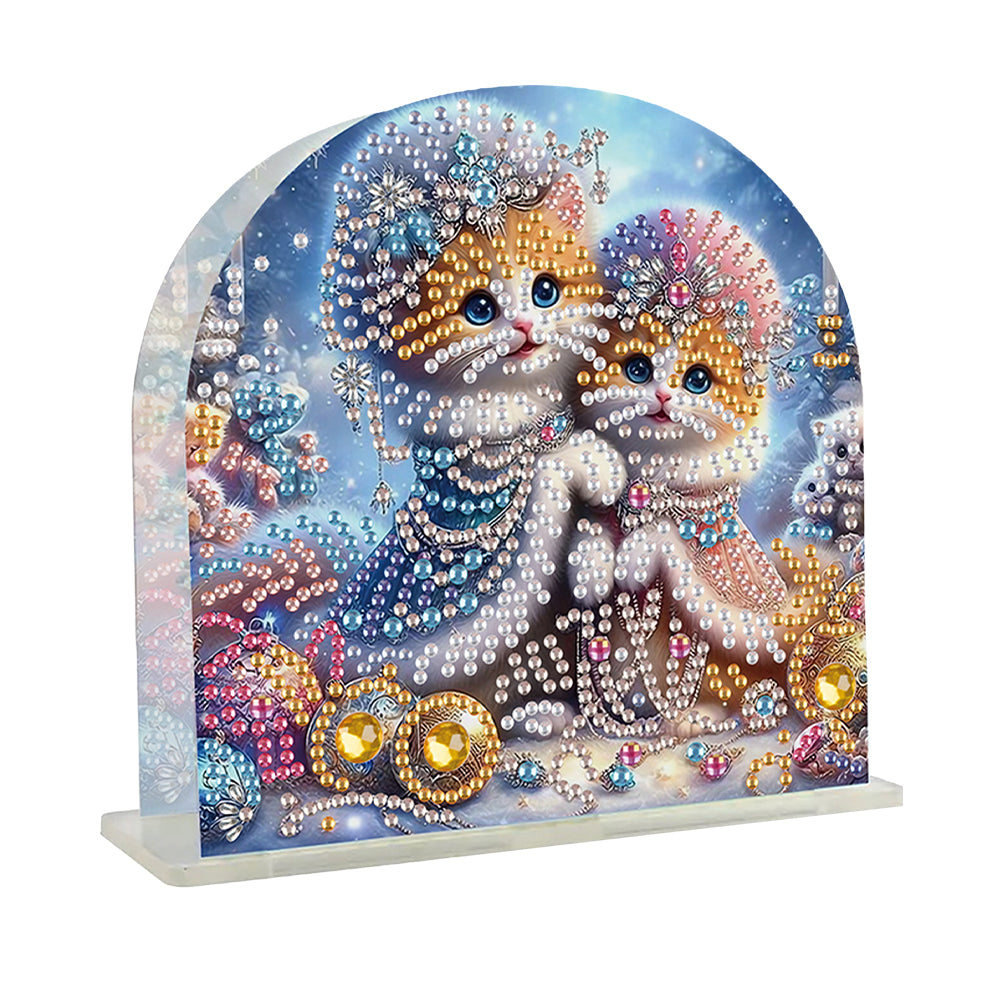 Christmas Acrylic DIY 5D Diamond Art Painting Napkin Holder Set Home Table Decor