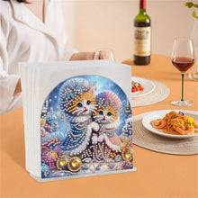 Load image into Gallery viewer, Christmas Acrylic DIY 5D Diamond Art Painting Napkin Holder Set Home Table Decor

