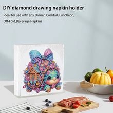 Load image into Gallery viewer, Christmas Acrylic DIY 5D Diamond Art Painting Napkin Holder Set Home Table Decor
