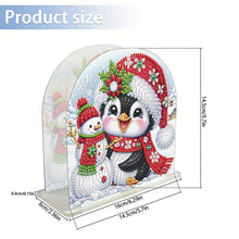 Load image into Gallery viewer, Christmas Acrylic DIY 5D Diamond Art Painting Napkin Holder Set Home Table Decor
