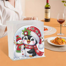 Load image into Gallery viewer, Christmas Acrylic DIY 5D Diamond Art Painting Napkin Holder Set Home Table Decor

