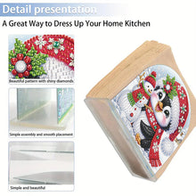 Load image into Gallery viewer, Christmas Acrylic DIY 5D Diamond Art Painting Napkin Holder Set Home Table Decor
