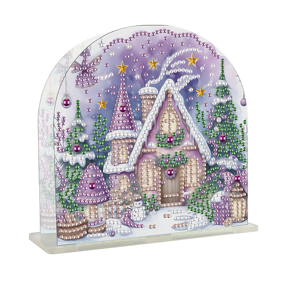 Christmas Acrylic DIY 5D Diamond Art Painting Napkin Holder Set Home Table Decor