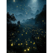 Load image into Gallery viewer, Diamond Painting - Full Round - Late night forest fireflies (30*40CM)
