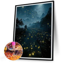Load image into Gallery viewer, Diamond Painting - Full Round - Late night forest fireflies (30*40CM)
