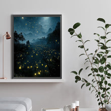 Load image into Gallery viewer, Diamond Painting - Full Round - Late night forest fireflies (30*40CM)
