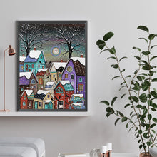 Load image into Gallery viewer, Diamond Painting - Full Round - Snowy night village (30*40CM)
