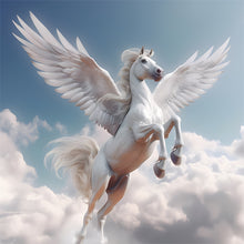 Load image into Gallery viewer, Diamond Painting - Full Round - Angel white horse (30*30CM)
