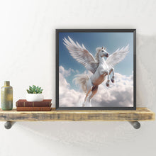 Load image into Gallery viewer, Diamond Painting - Full Round - Angel white horse (30*30CM)
