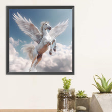Load image into Gallery viewer, Diamond Painting - Full Round - Angel white horse (30*30CM)
