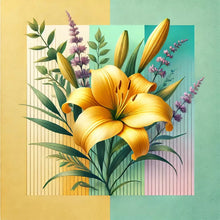 Load image into Gallery viewer, AB Diamond Painting - Full Round - Yellow lily bouquet (40*40CM)
