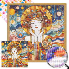 Load image into Gallery viewer, AB Diamond Painting - Full Round - Golden art girl (40*40CM)
