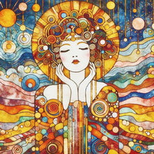 Load image into Gallery viewer, AB Diamond Painting - Full Round - Golden art girl (40*40CM)
