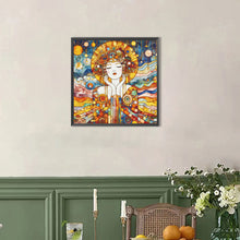 Load image into Gallery viewer, AB Diamond Painting - Full Round - Golden art girl (40*40CM)
