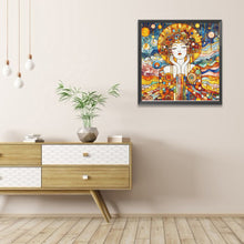 Load image into Gallery viewer, AB Diamond Painting - Full Round - Golden art girl (40*40CM)
