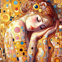 Load image into Gallery viewer, AB Diamond Painting - Full Round - Golden art girl (40*40CM)
