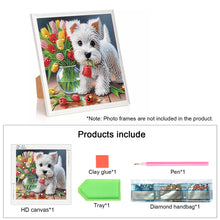Load image into Gallery viewer, Diamond Painting - Partial Special Shaped - Cute dog (30*30CM)
