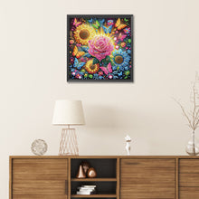 Load image into Gallery viewer, Diamond Painting - Partial Special Shaped - Flower bouquet (30*30CM)
