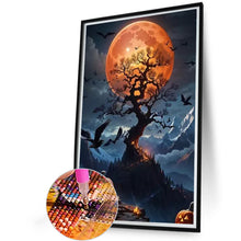 Load image into Gallery viewer, Diamond Painting - Full Round - Tree under Halloween night (40*60CM)
