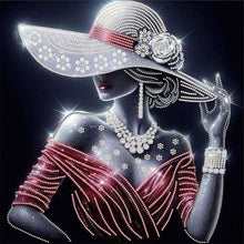 Load image into Gallery viewer, Diamond Painting - Partial Special Shaped - Elegant lady (40*40CM)
