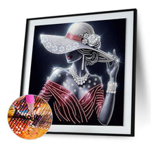 Load image into Gallery viewer, Diamond Painting - Partial Special Shaped - Elegant lady (40*40CM)
