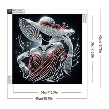Load image into Gallery viewer, Diamond Painting - Partial Special Shaped - Elegant lady (40*40CM)
