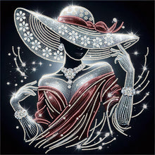 Load image into Gallery viewer, Diamond Painting - Partial Special Shaped - Elegant lady (40*40CM)
