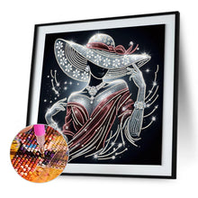 Load image into Gallery viewer, Diamond Painting - Partial Special Shaped - Elegant lady (40*40CM)
