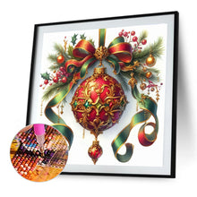 Load image into Gallery viewer, Diamond Painting - Full Round - Christmas ribbon red ball (40*40CM)
