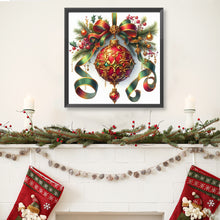 Load image into Gallery viewer, Diamond Painting - Full Round - Christmas ribbon red ball (40*40CM)
