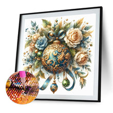 Load image into Gallery viewer, Diamond Painting - Full Round - Christmas flower bush blue ball (40*40CM)
