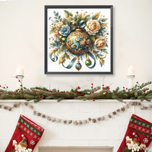 Load image into Gallery viewer, Diamond Painting - Full Round - Christmas flower bush blue ball (40*40CM)
