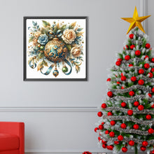 Load image into Gallery viewer, Diamond Painting - Full Round - Christmas flower bush blue ball (40*40CM)
