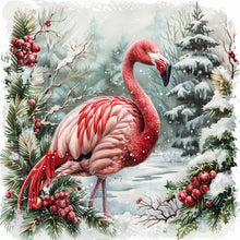 Load image into Gallery viewer, Diamond Painting - Full Round - Christmas flamingo (40*40CM)
